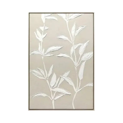 Linen Flowers Natural Frame Wall Art /B