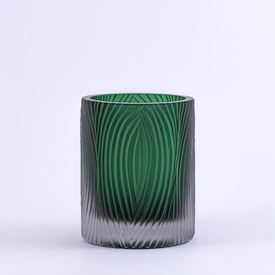 Seafoam Frosted Glass Vase