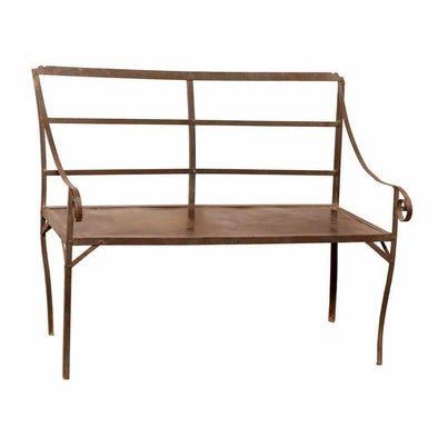 Iron & Wood Iron Bench Seat