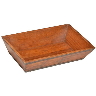 Teak Wooden Tray with Iron Detail