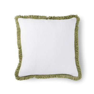 Vera Green Fringe Cushion