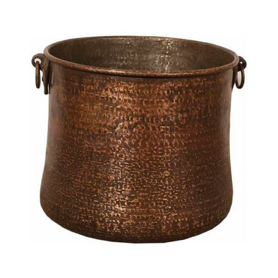 Solid Copper Statement Pot w Handles- Extra Large