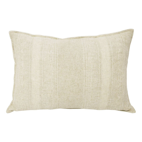 Cuba Linen Blend Lumbar Cushion Natural 40cmx60cm
