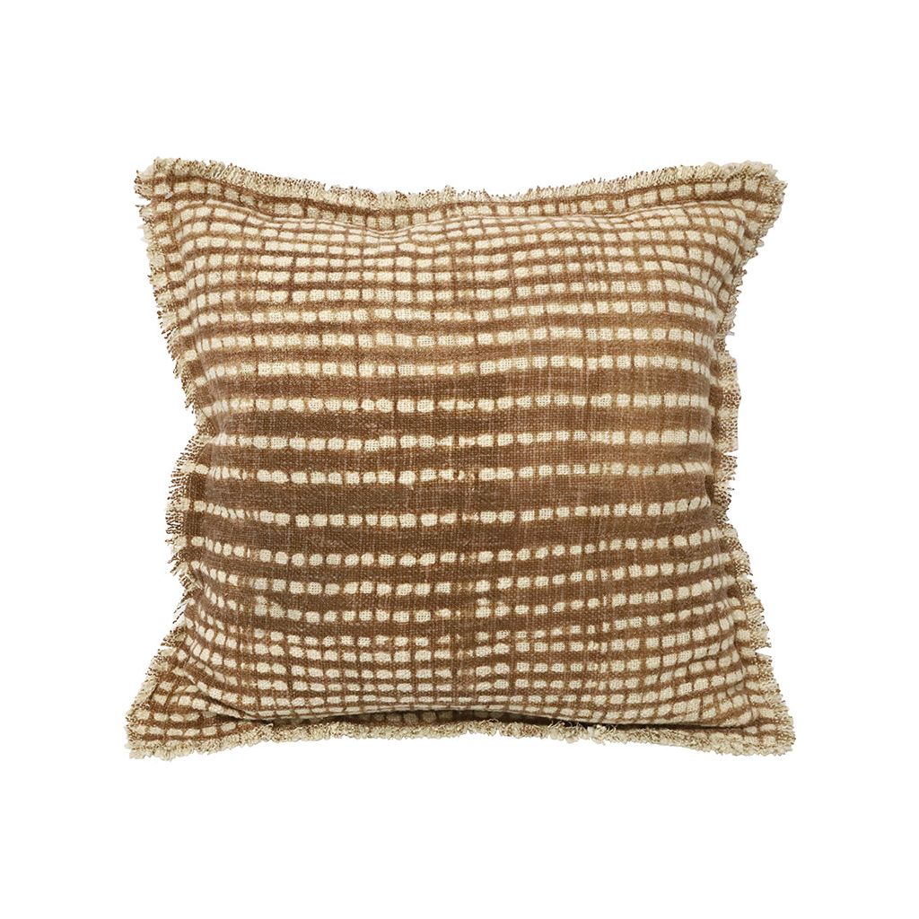 Bronte Slub Cotton Cushion - Rust 50cm x 50cm