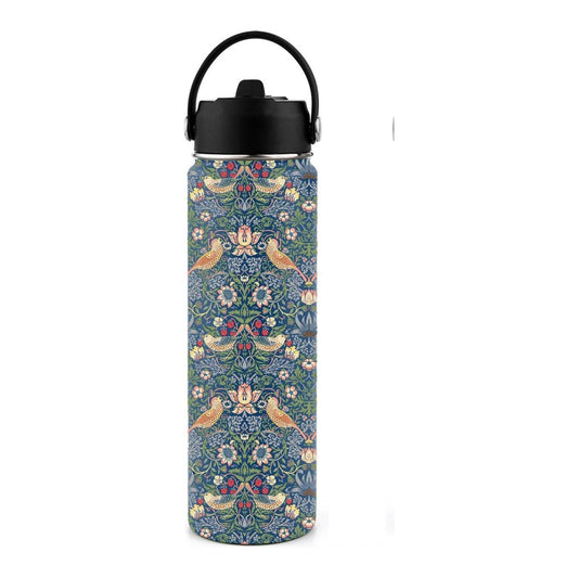 William Morris Design Water Bottle - Strawberry Thief