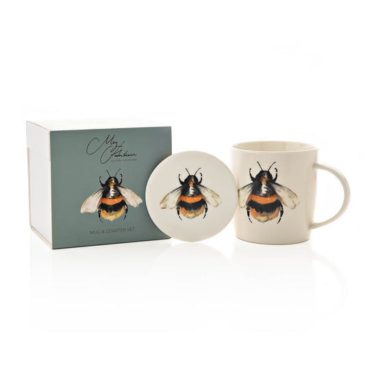 Meg Hawkins Bee Mug & Coaster Gift Set