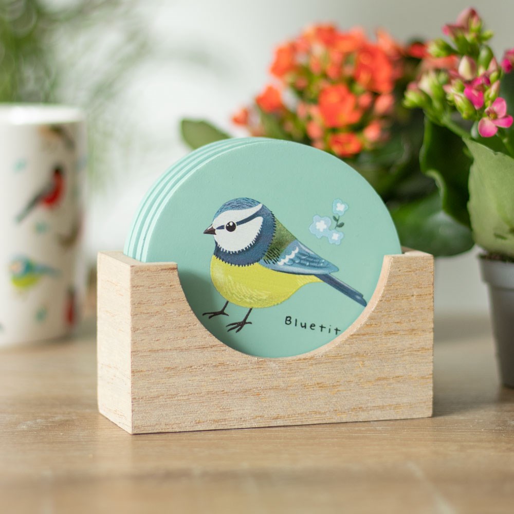 Set of 4 British Birds Coasters