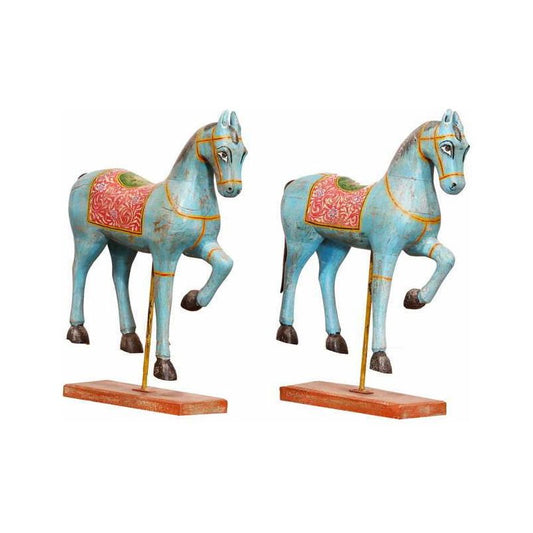 Amara Painted Decorative Horse w/Stand