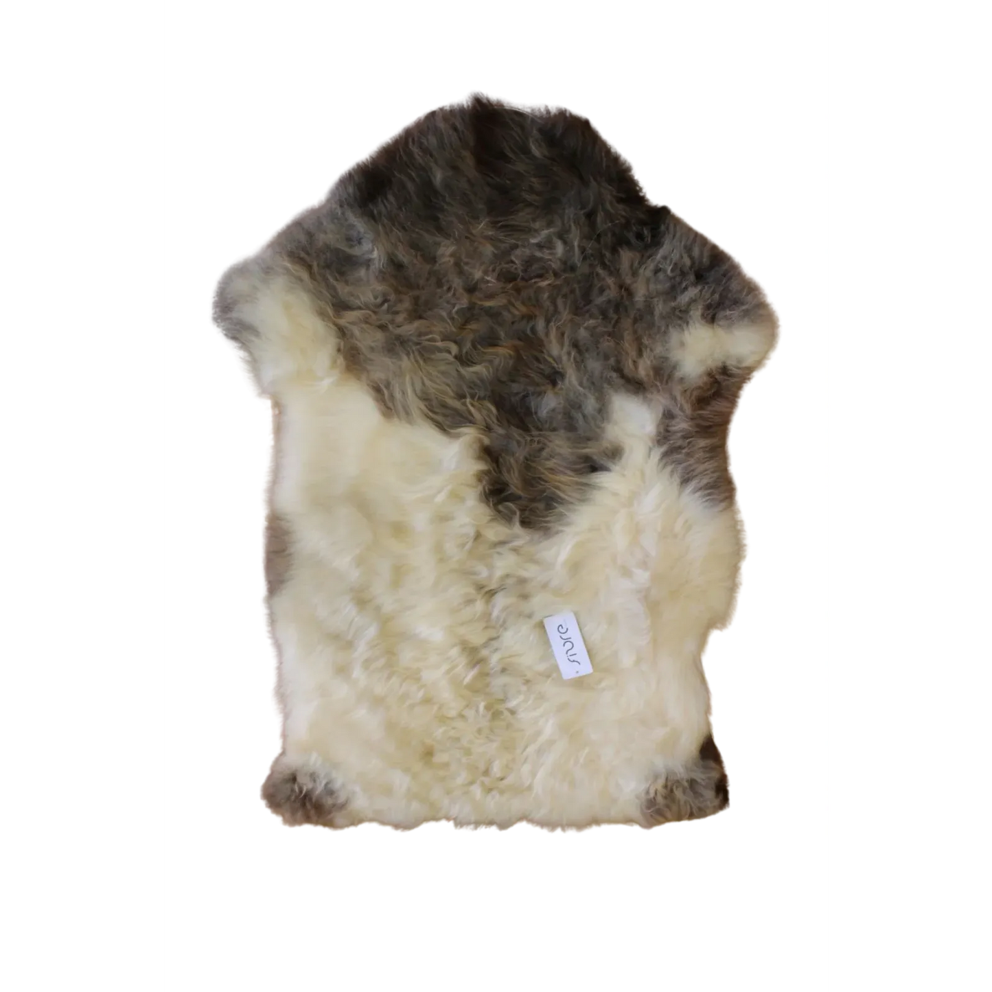 Lhasa Longwool Natural Sheepskin Rug Ivory/ Brown/Black