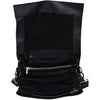 Monroe Soft Leather Handbag w/Flap- Onyx