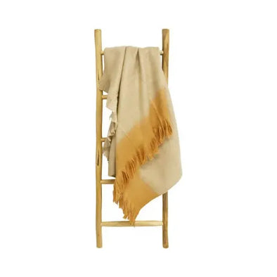 Nadia Ombre Throw - Natural/Soft Ochre