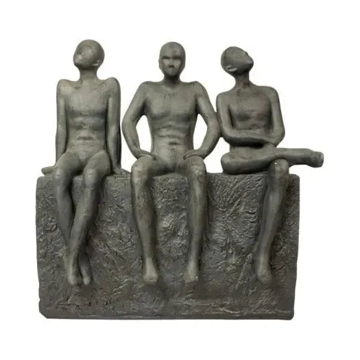 Sitting Thinking Men Outdoor Statue