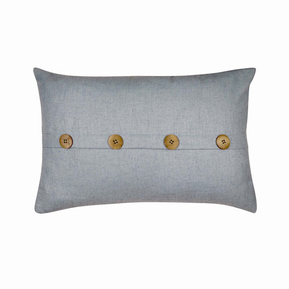 Bailey Button Light Blue Lumbar Cushion