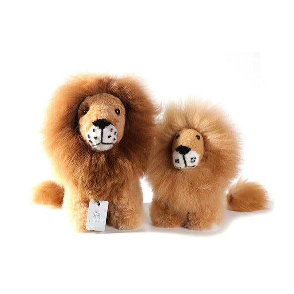 Collectable Alpaca Fur Lion -2 Sizes