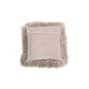 Tibetan Sheepskin Cushion - Birch