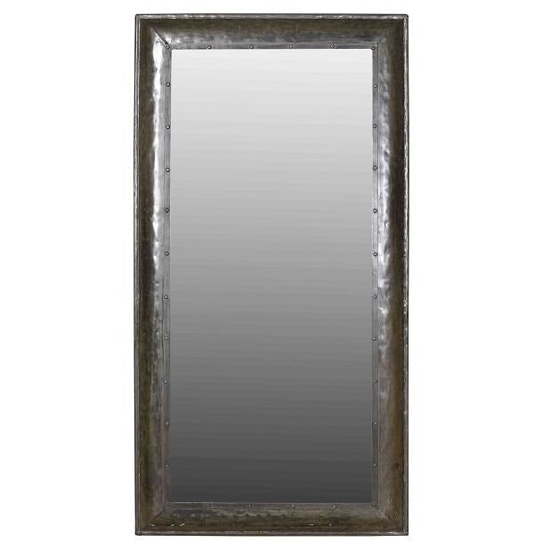 Recycled Iron Frame Rectangular Mirror- Black