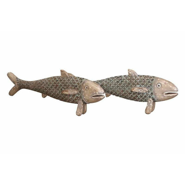 Painted Wooden Statement Fish