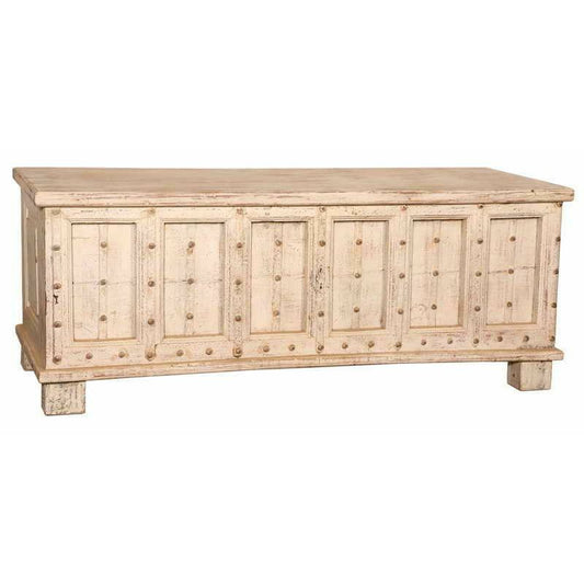 Paneled Wooden Blanket Box