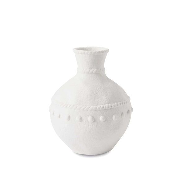 Round White Bobble Vase - Large
