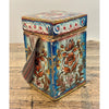 Vintage Wooden Painted Tea Caddy