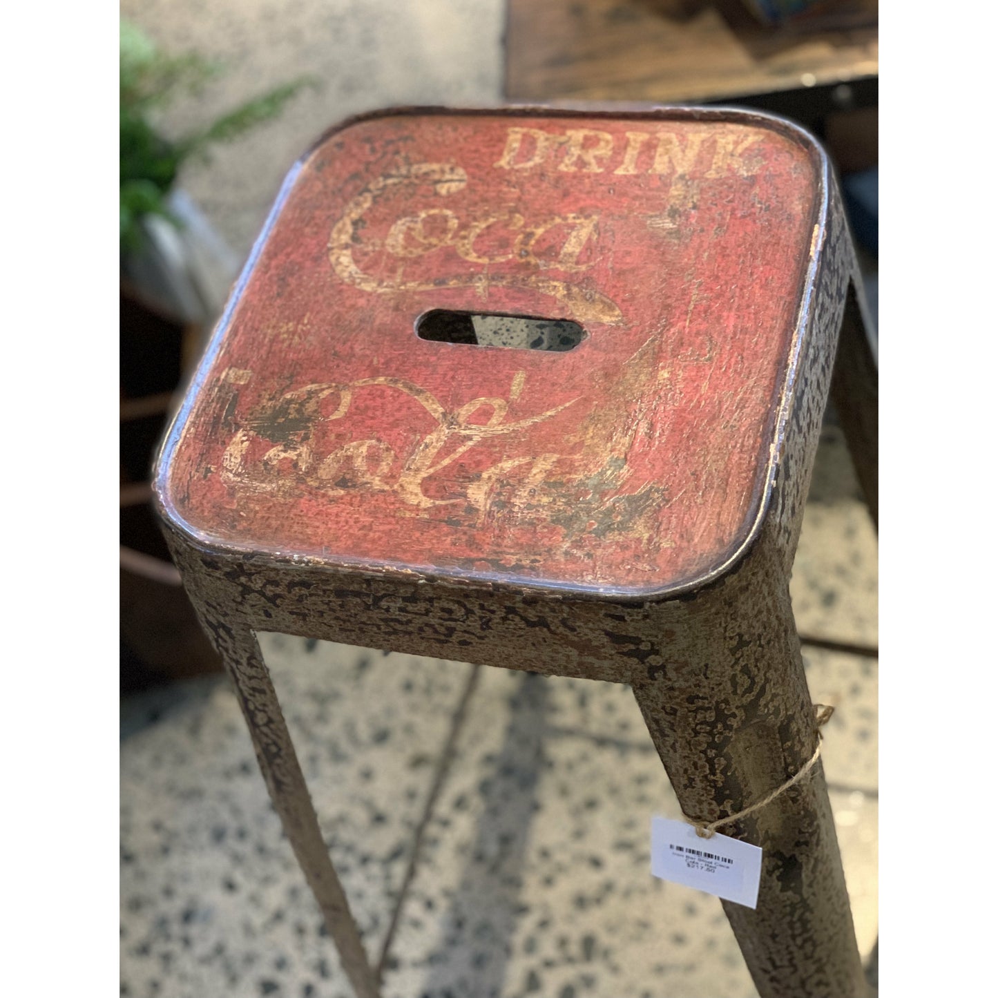 Rustic Iron Barstool