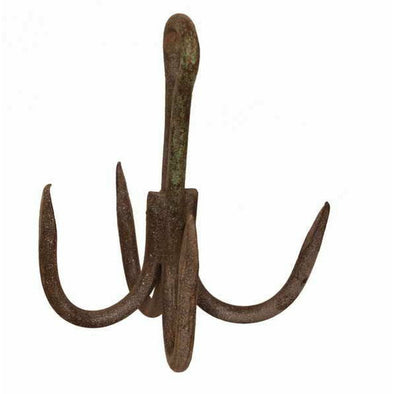 Vintage Wrought Iron 4 Hook- Small