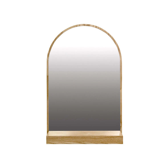Sanctury Oak Arch Mirror w/Shelf