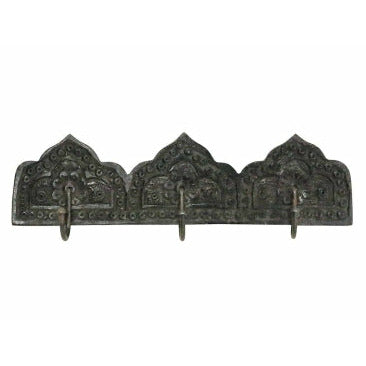 Shavah Wooden 3 Hook Hanger - Noir