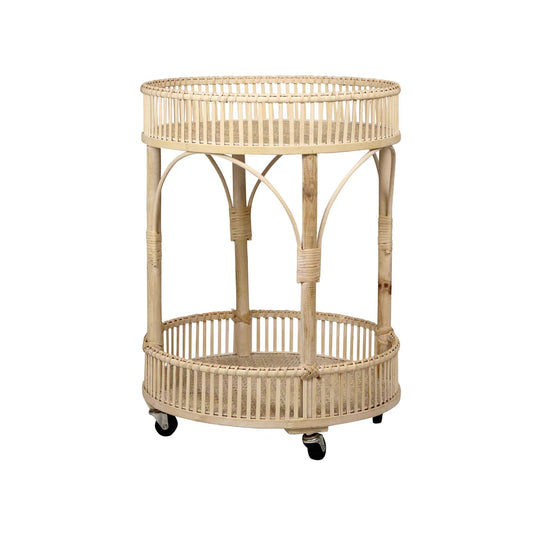 Sienna Whitewash Trolley/Bar Cart