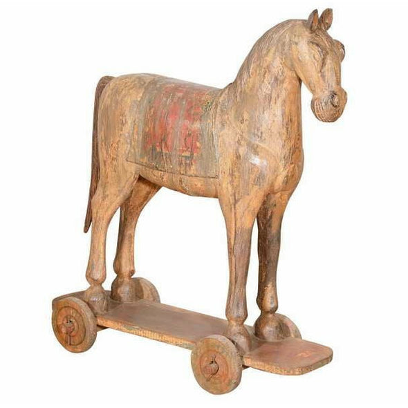 Trojan Wooden Horse On Wheels