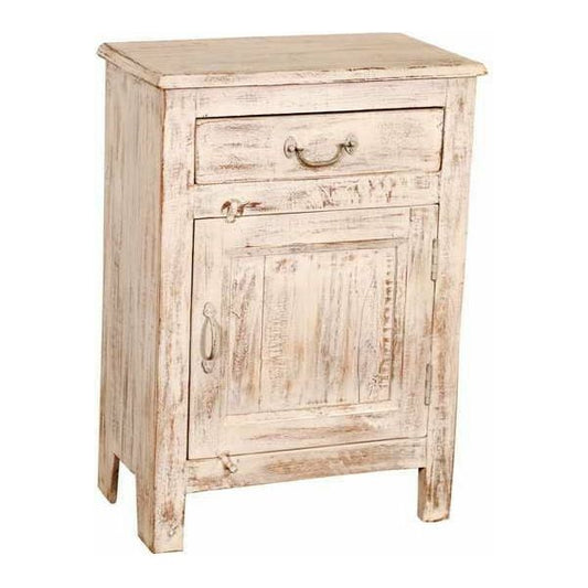 Divya Whitewash Bedside Table