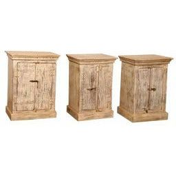 Ekanta Wooden Bedside/Side Table - Whitewash